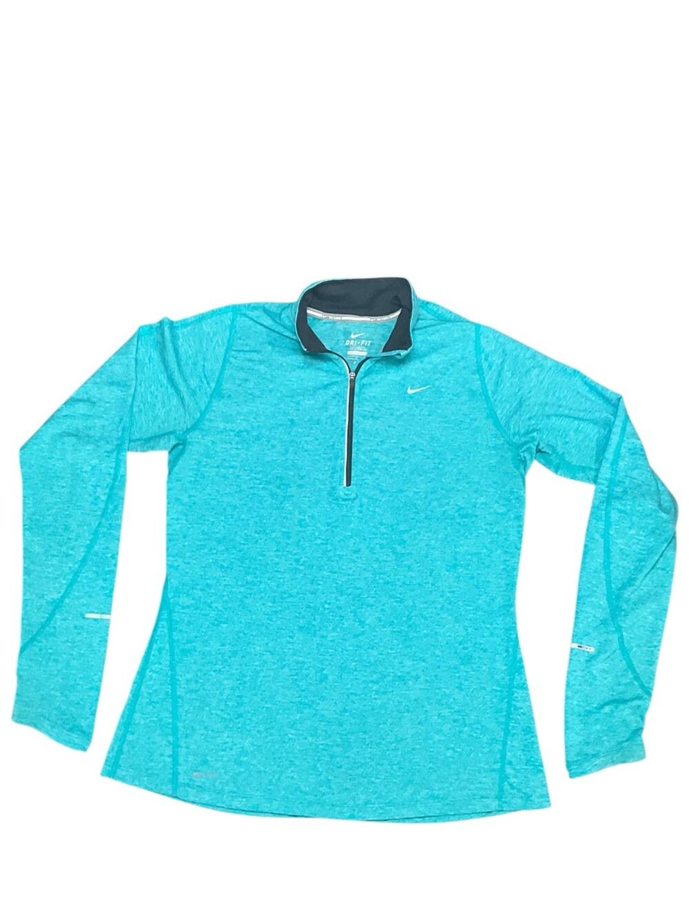 Nike Women's Active DRI-FIT Teal Half-Zip Performance Pullover Size Medium EUC